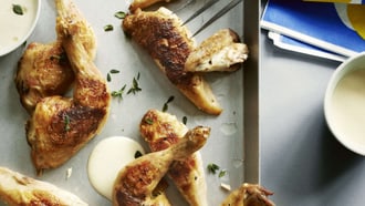 Zitronen-Butterfly-Coquelets mit Sauce