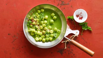 Gnocchi an Petersiliensauce