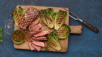Grill-Entrecote mit Lattich