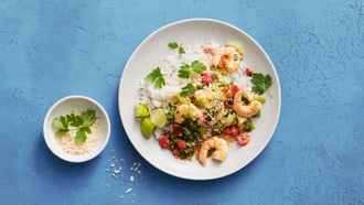 Sauté de crevettes teriyaki avec panko croustillant