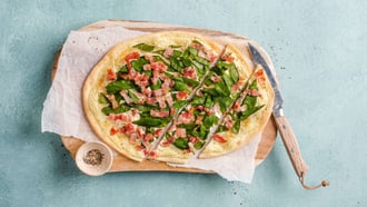 Focaccia alsaziana con taccole