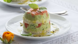 Torrette di salmone con vinaigrette