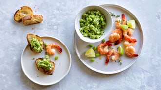 Tartinade d'edamame aux fines herbes