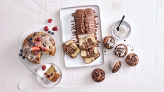 Cake végan en trois façons