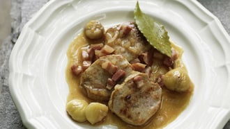 Escalopes de veau aux marrons glacés