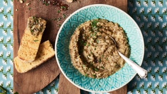 Crème d’aubergine et citron grillé