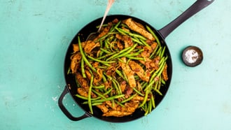 Poêlée de haricots au lard