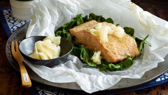 Lachs-Teriyaki mit Wasabi