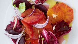 Salade d’oranges et de betteraves rouges