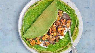 Omelette alle erbe con funghi