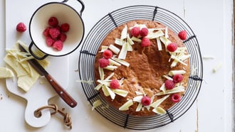 Gâteau aux framboises