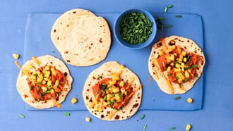 Tortillas mit Süsskartoffeln und Mais