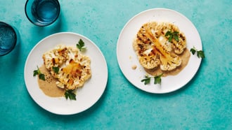 Chou-fleur avec sauce au citron et à la sauce soja