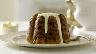 Plumpudding mit Vanillesauce