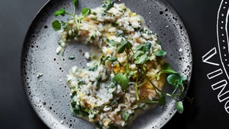 Zitronen-Brunnenkresse-Risotto