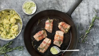 Filet de sandre avec écrasée de choux de Bruxelles