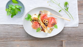 Fenouil poêlé au balsamique avec culatello