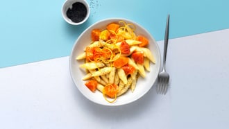 Orangengnocchi mit Mohn
