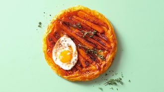 Tarte tatin alle carote con uovo