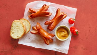 Crabe de cervelas avec moutarde BBQ