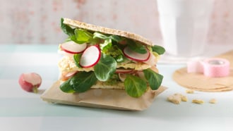 Sandwich de galettes au maïs