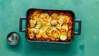 Gratin di zucchine e carne macinata