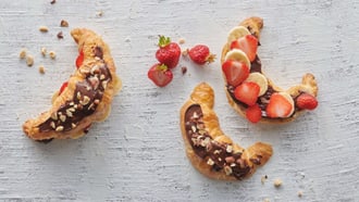 Croissant choco-noisette aux fruits