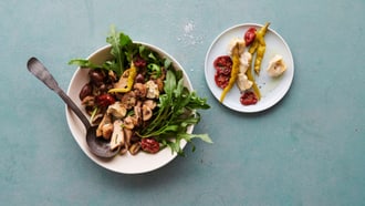 Pilzsalat mit Rucola