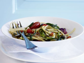 Spaghetti Mit Monchsbart Und Tomaten Migusto