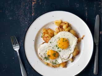 Pommes De Terre Sautees Avec Duo D œuf Au Plat Migusto