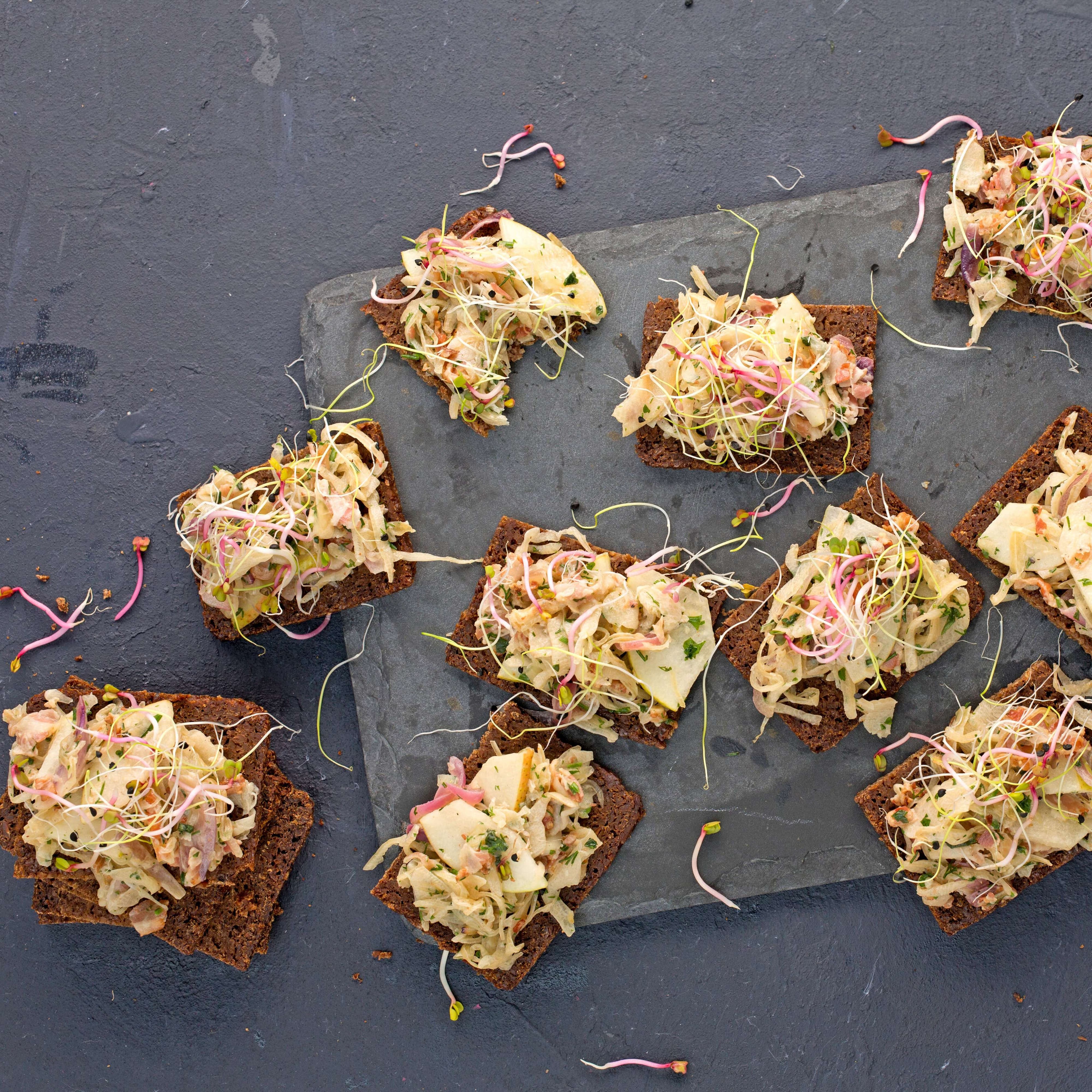 LinsenSauerkrautSalat mit Trauben Migusto