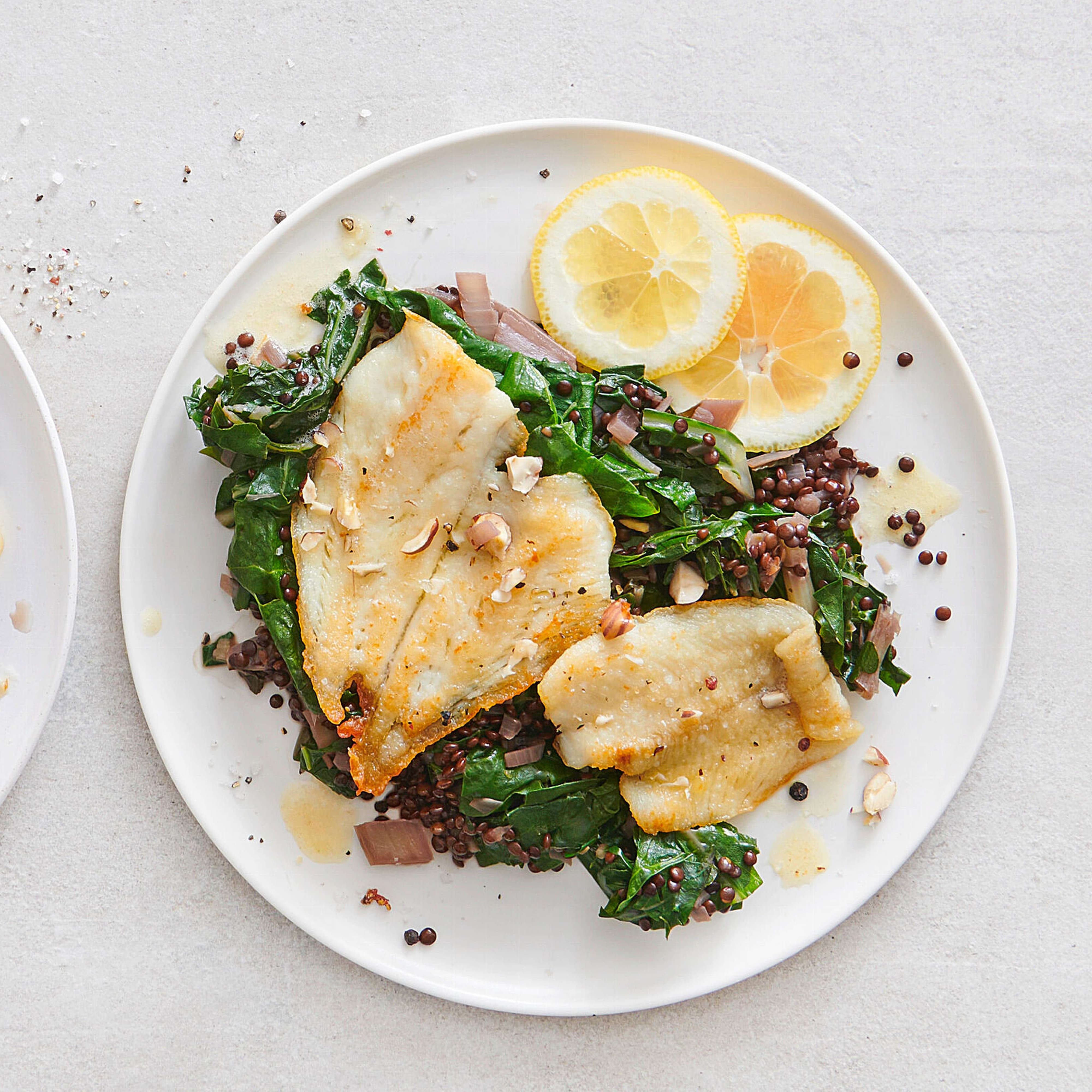 Erbsenstampf mit Knusperfisch | Migusto