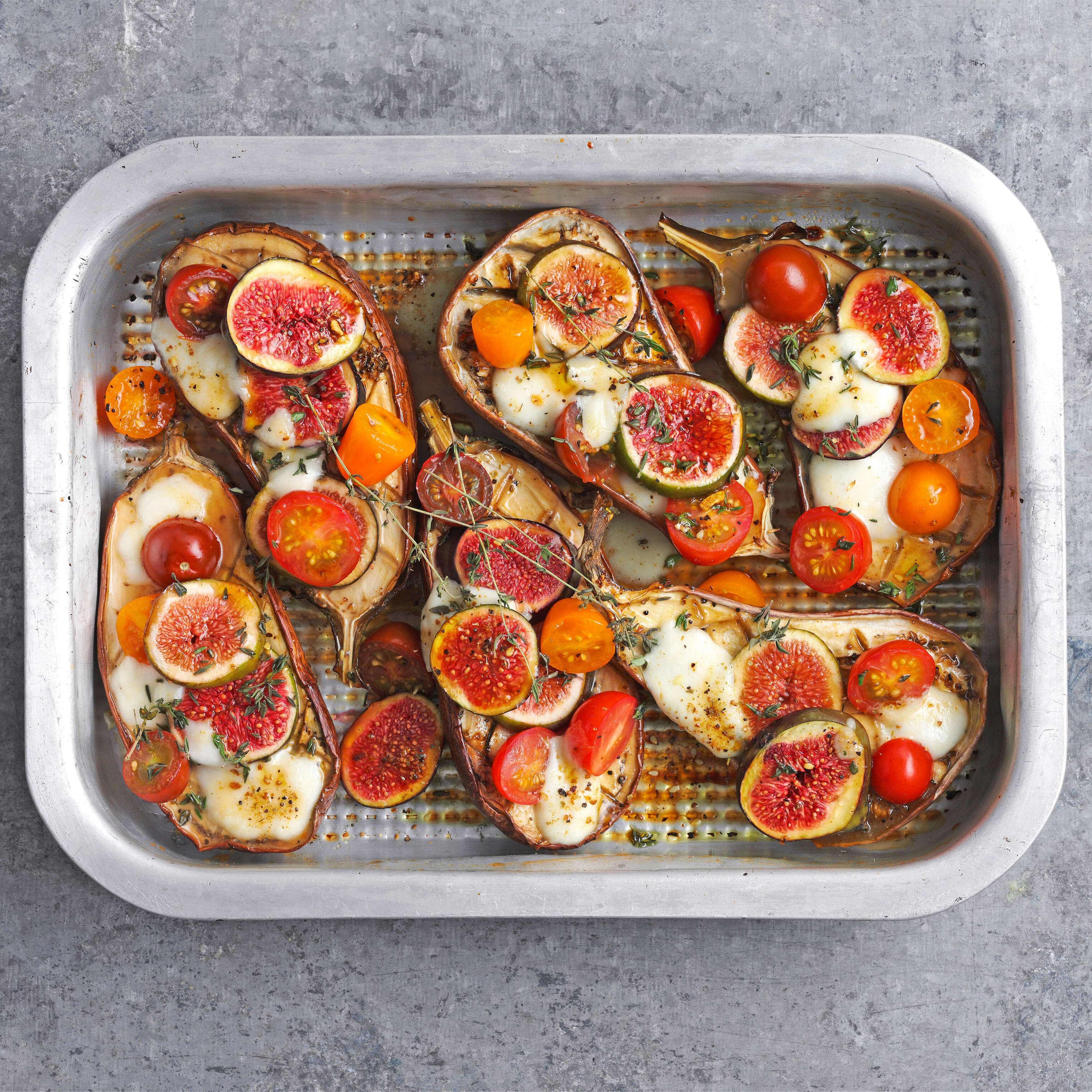 Auberginensalat mit Feta | Rezept