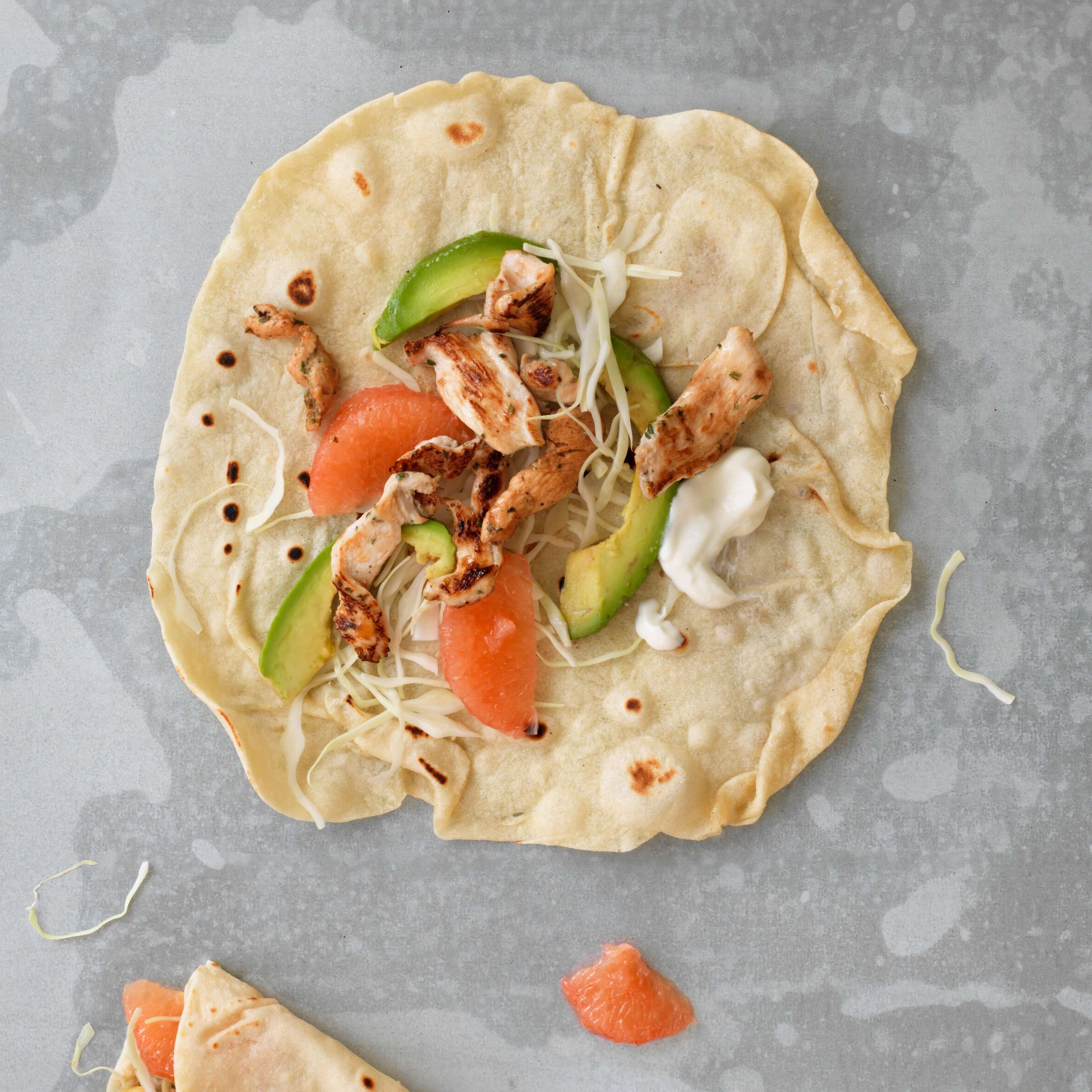 Tortillas con pollo grigliato Migusto