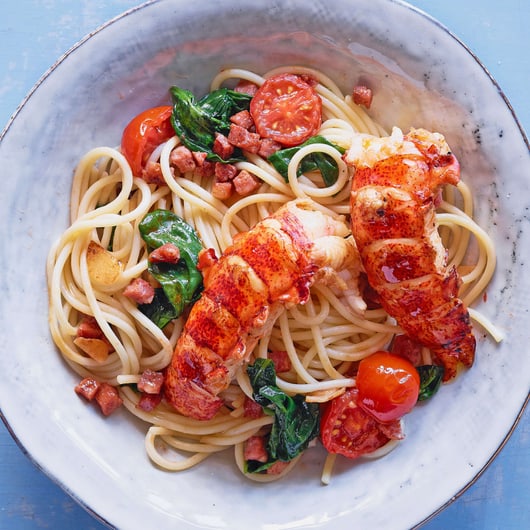 Pasta mit Cognac-Leber und Speck | Migusto Pasta mit Cognac-Leber und Speck | Migusto