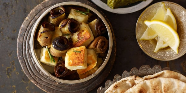 Rotolini di melanzane con Halloumi