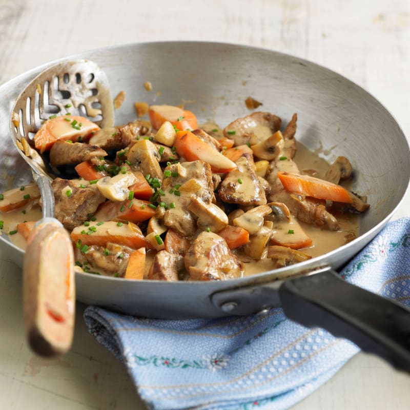 Kalbsgeschnetzeltes mit Rucola | Rezept