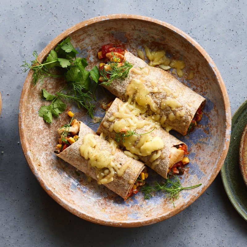 Gefüllte Tortillas mit rassigem Hackfleisch | Rezept