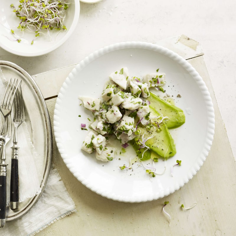 Lachstürmchen mit Vinaigrette | Rezept