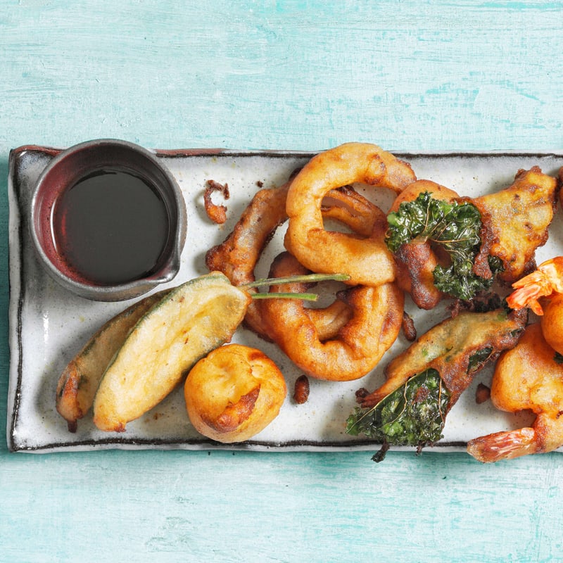 Violettes Gemüse-Tempura | Rezept