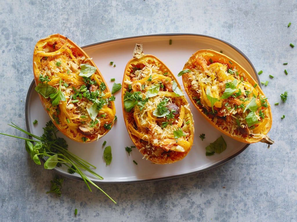 Zucca spaghetti gratinata