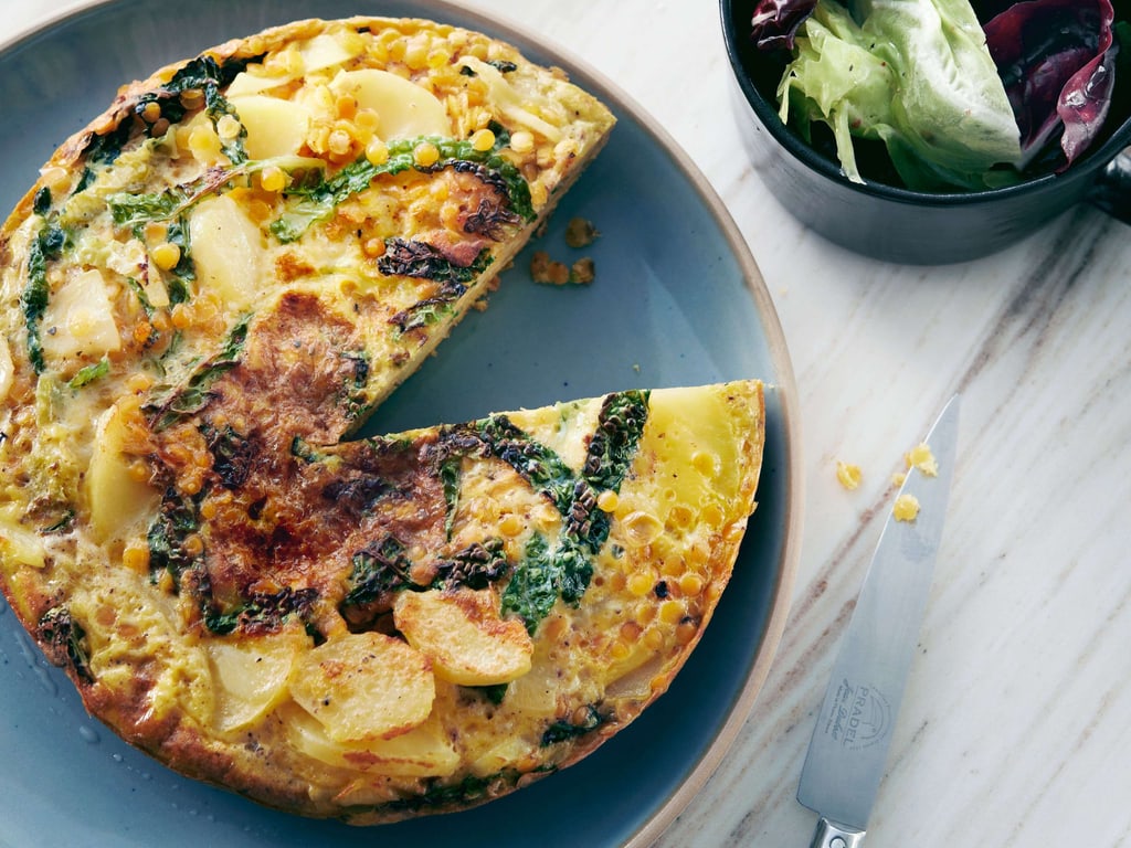 Tortilla alle lenticchie con verza