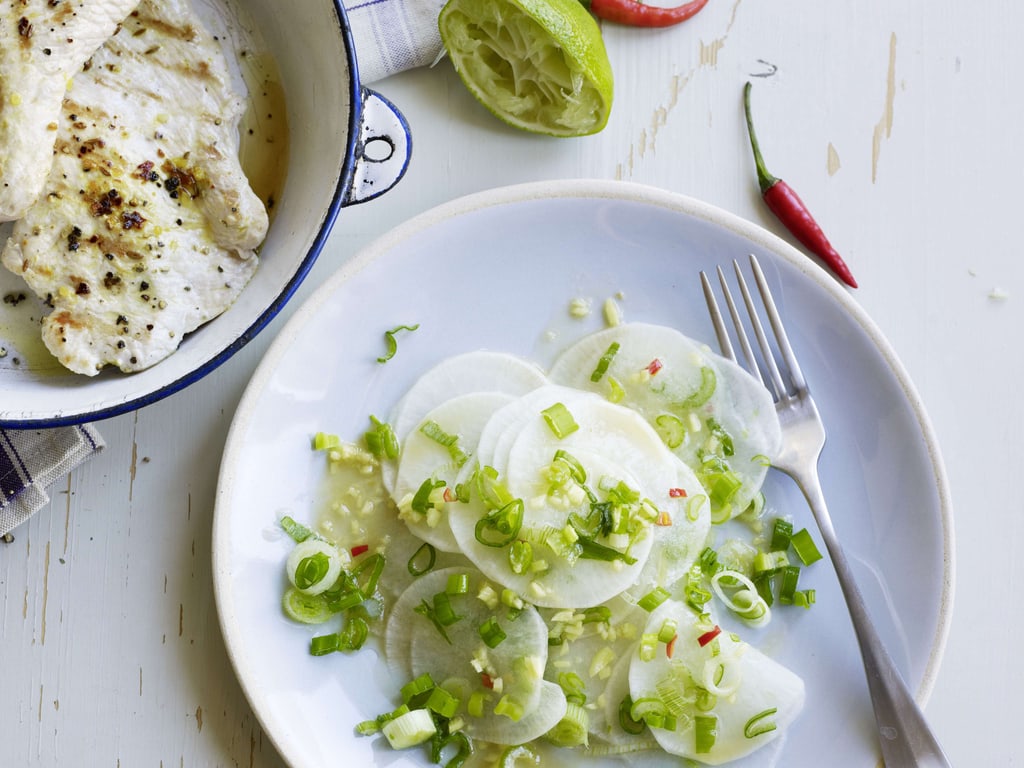 Truthahnschnitzel mit Rettichsalat