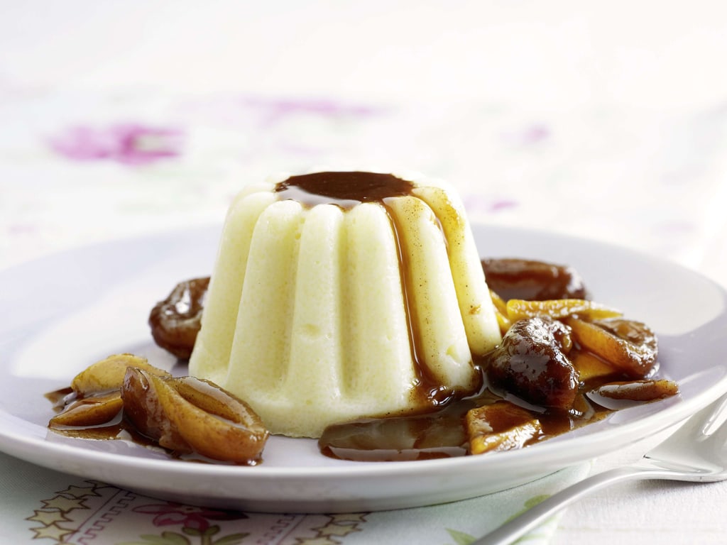 Flan de semoule et salade de fruits séchés