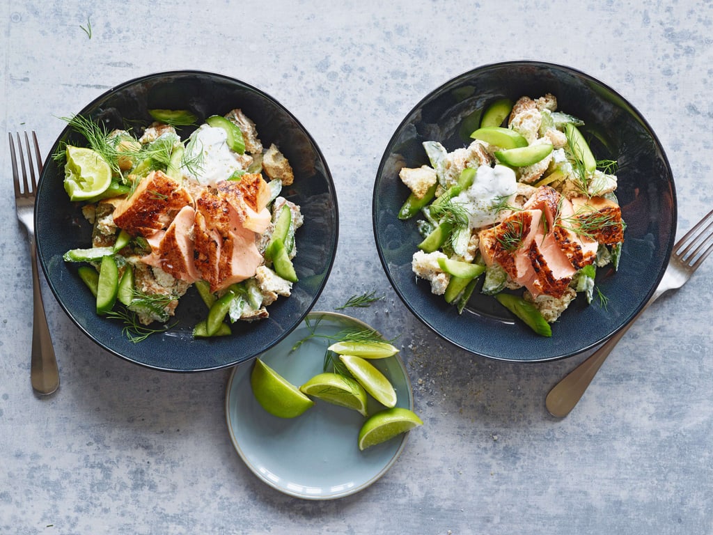 Salade croquante saumon-concombres