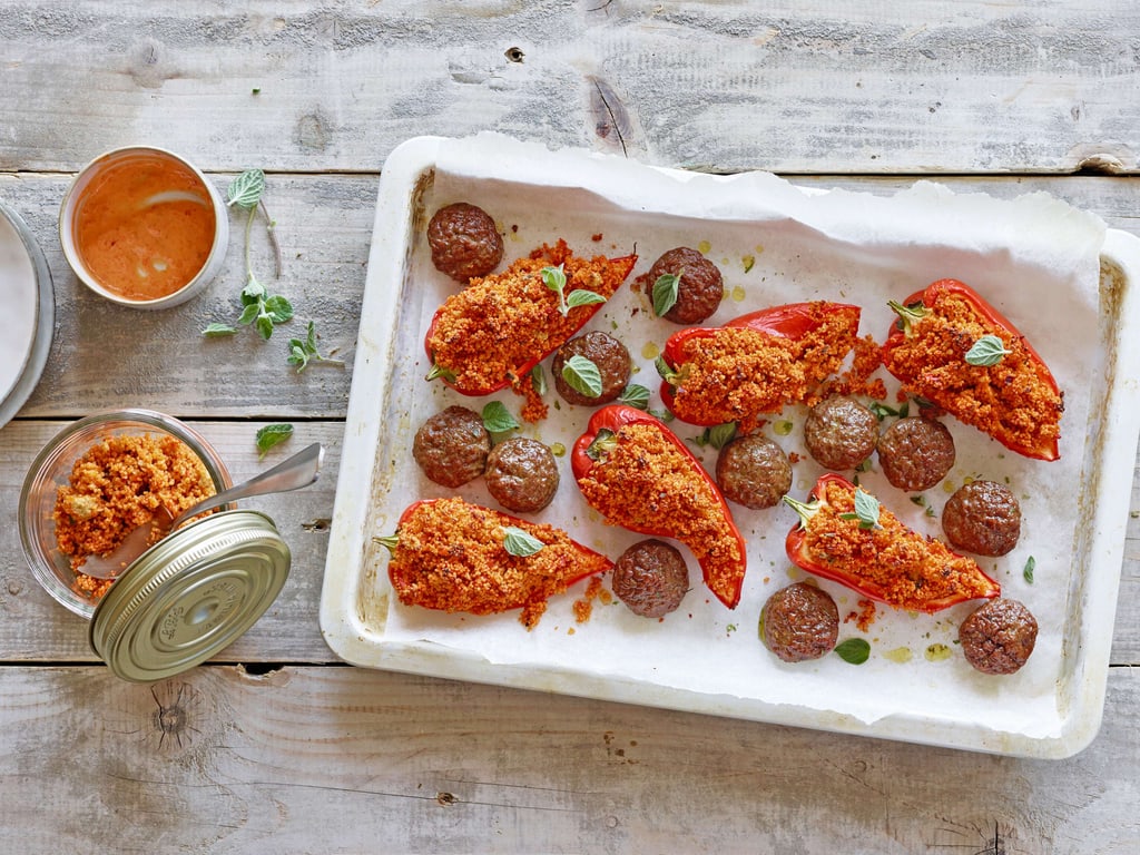 Peperoni ripieni con polpettine di carne