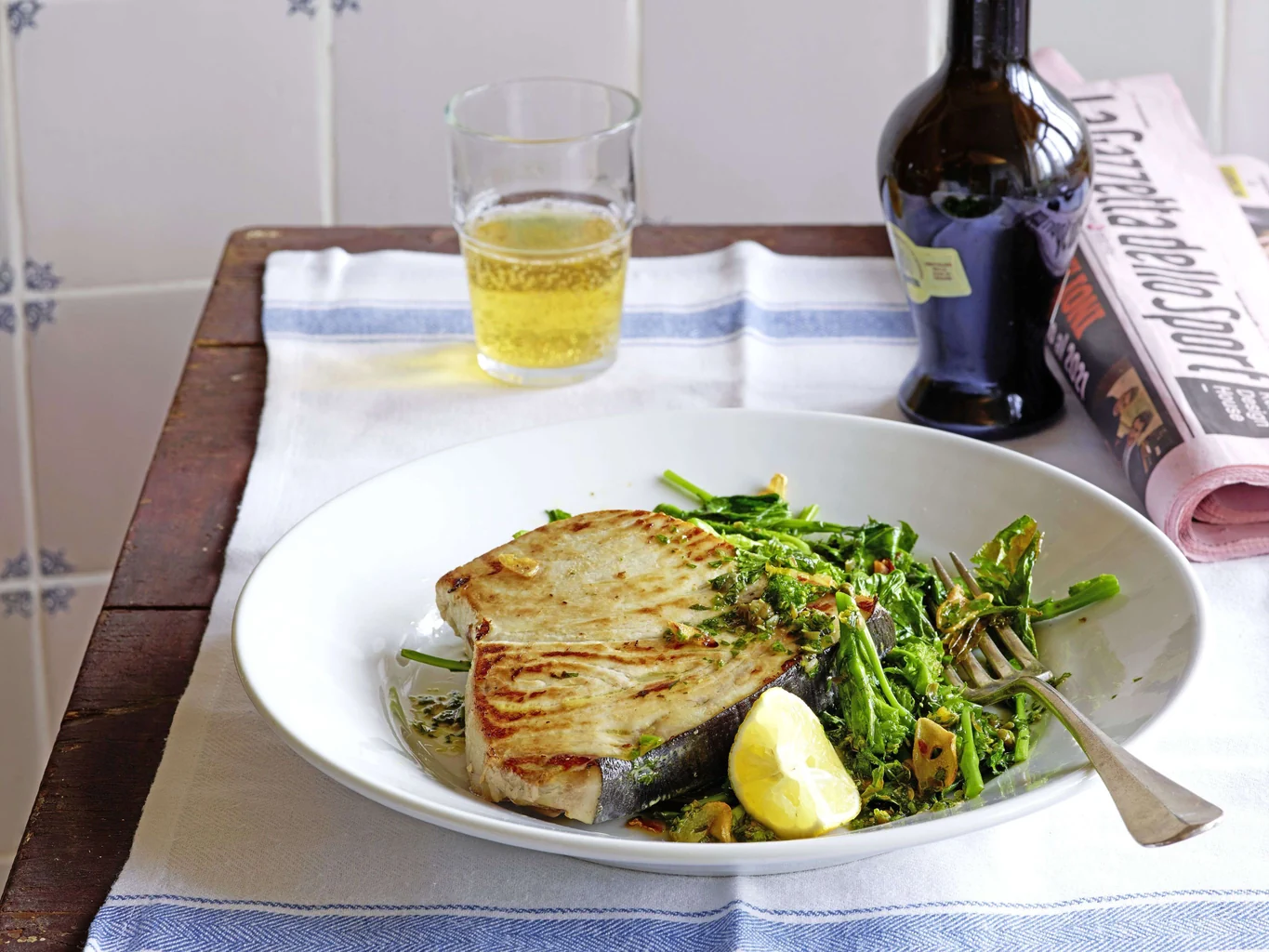 Schwertfisch mit grüner Sauce
