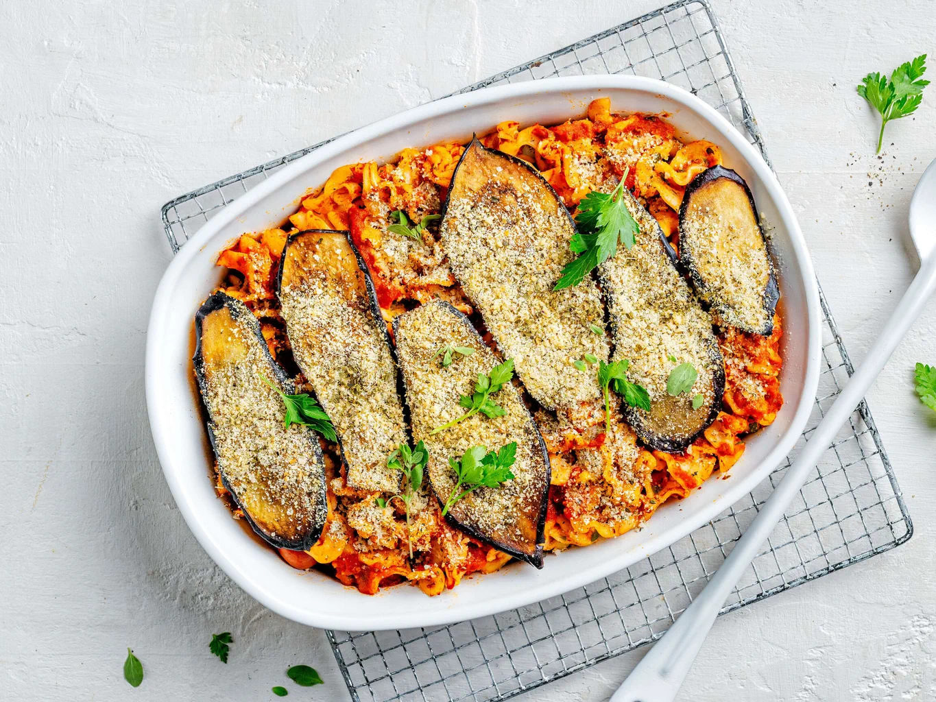 Pasta al forno con melanzane