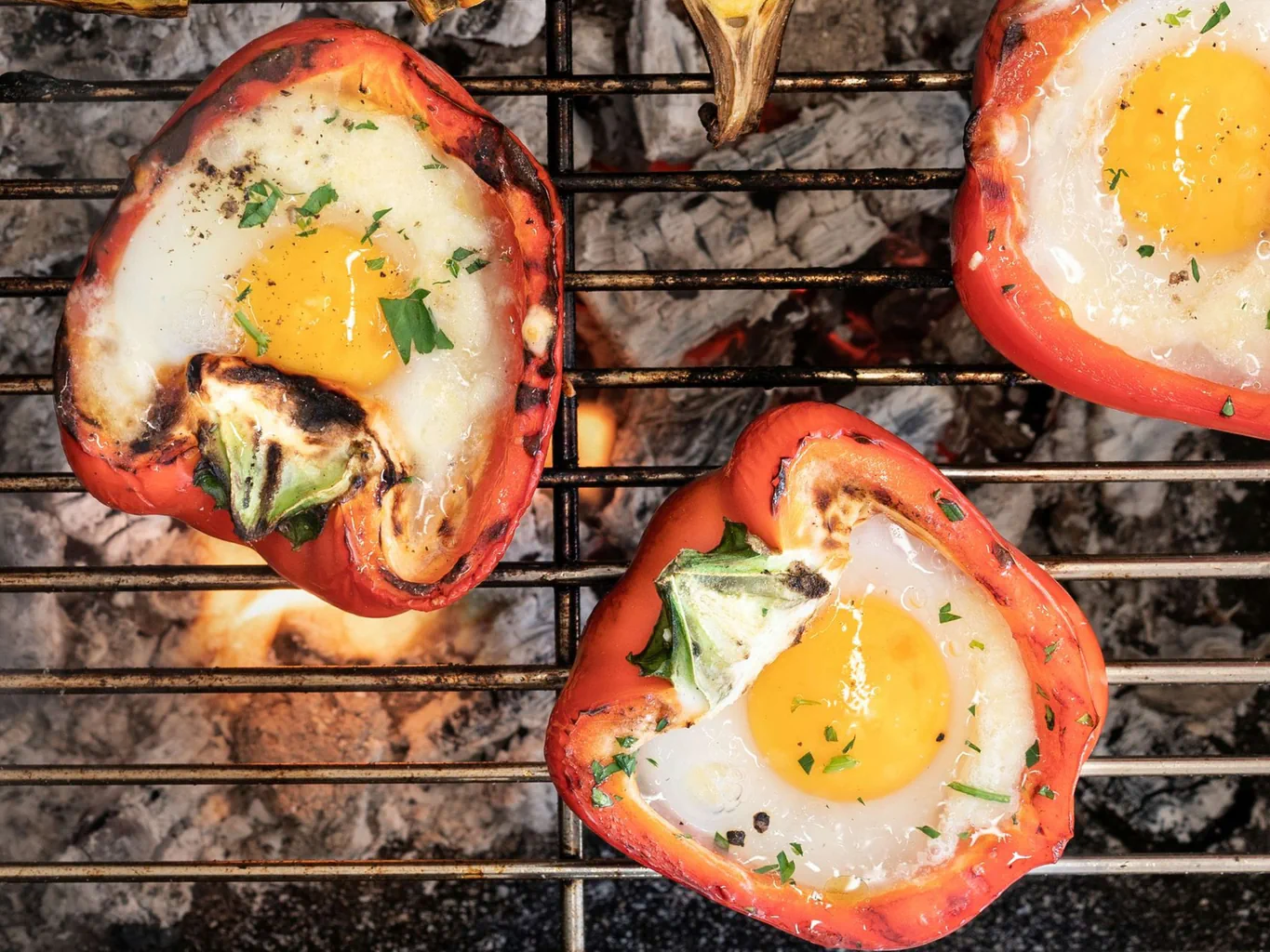 Poivrons farcis à l'œuf