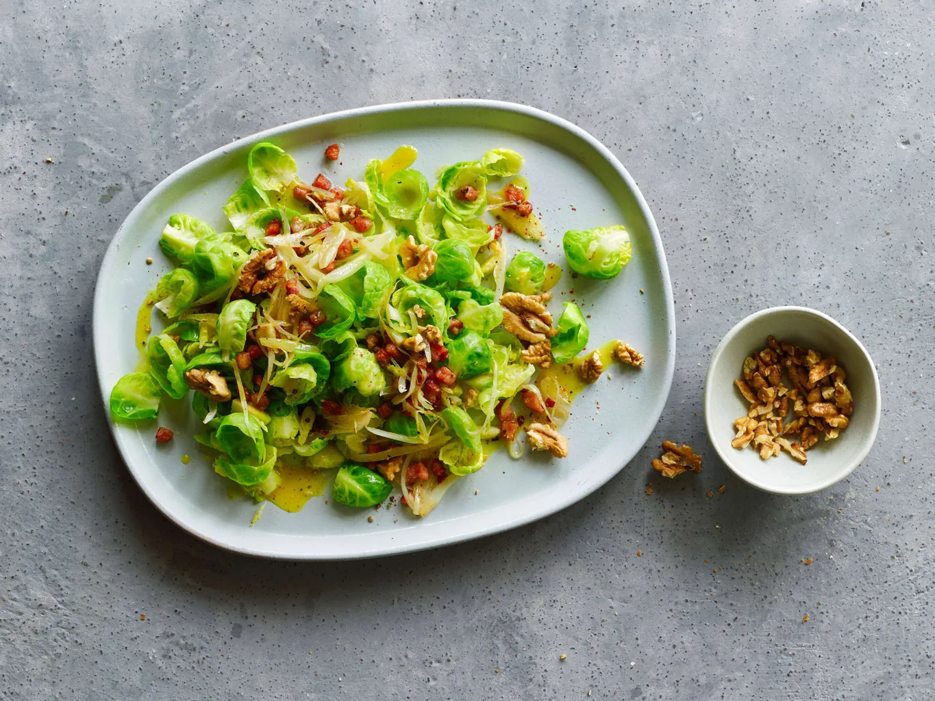 Rosenkohlsalat mit Speck